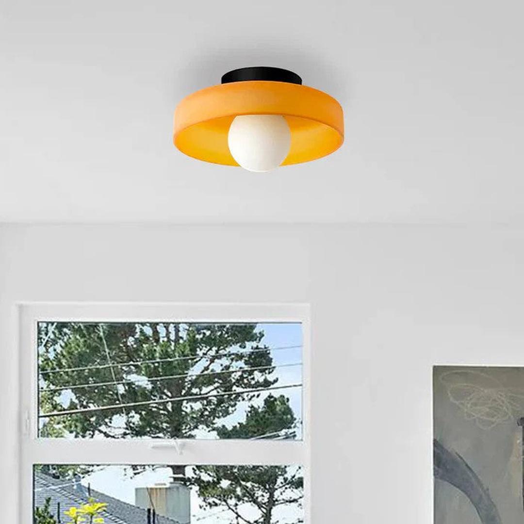 Nowoczesna Okrągła Lampa Sufitowa do Kuchni z Wbudowanym Oświetleniem LED – widok produktu 6 | Nuvira Home