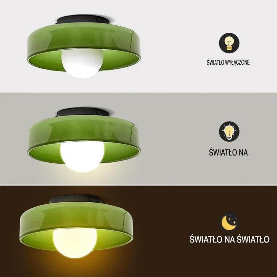 Nowoczesna Okrągła Lampa Sufitowa do Kuchni z Wbudowanym Oświetleniem LED – widok produktu 10 | Nuvira Home