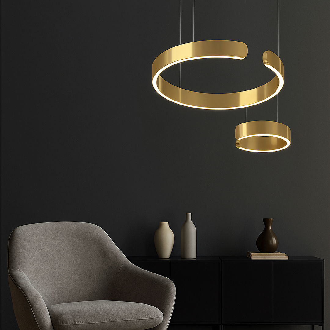 Nowoczesna Okrągła Lampa Wisząca – LED Oświetlenie – widok produktu 7 | Nuvira Home