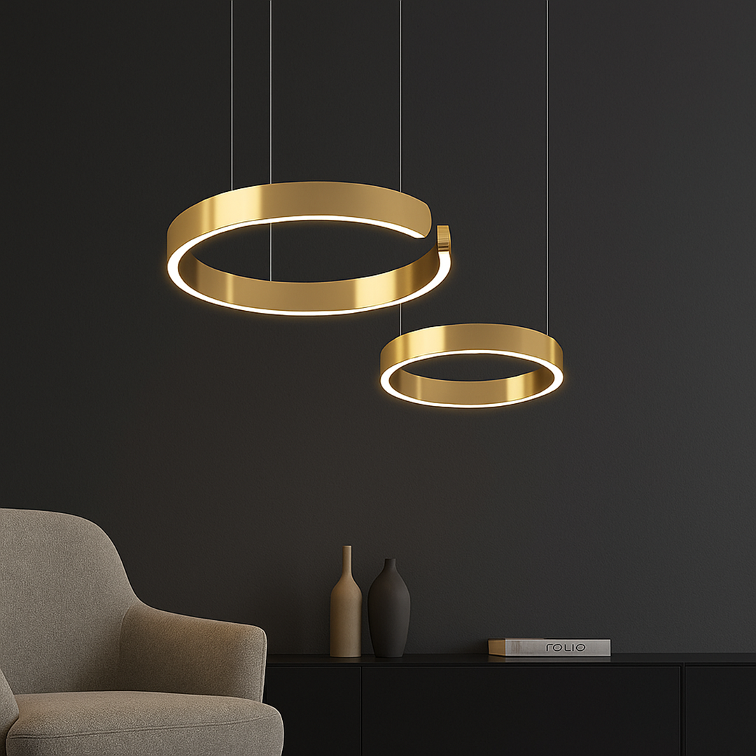 Nowoczesna Okrągła Lampa Wisząca – LED Oświetlenie – widok produktu 8 | Nuvira Home