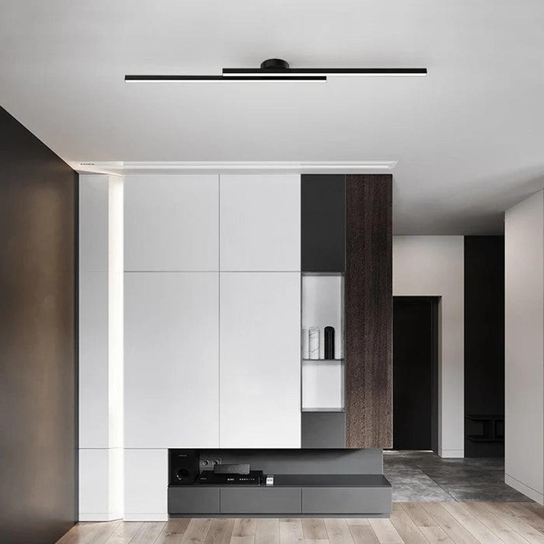 Nowoczesna Podłużna Lampa Sufitowa z Aluminium z Oświetleniem LED – widok produktu 5 | Nuvira Home