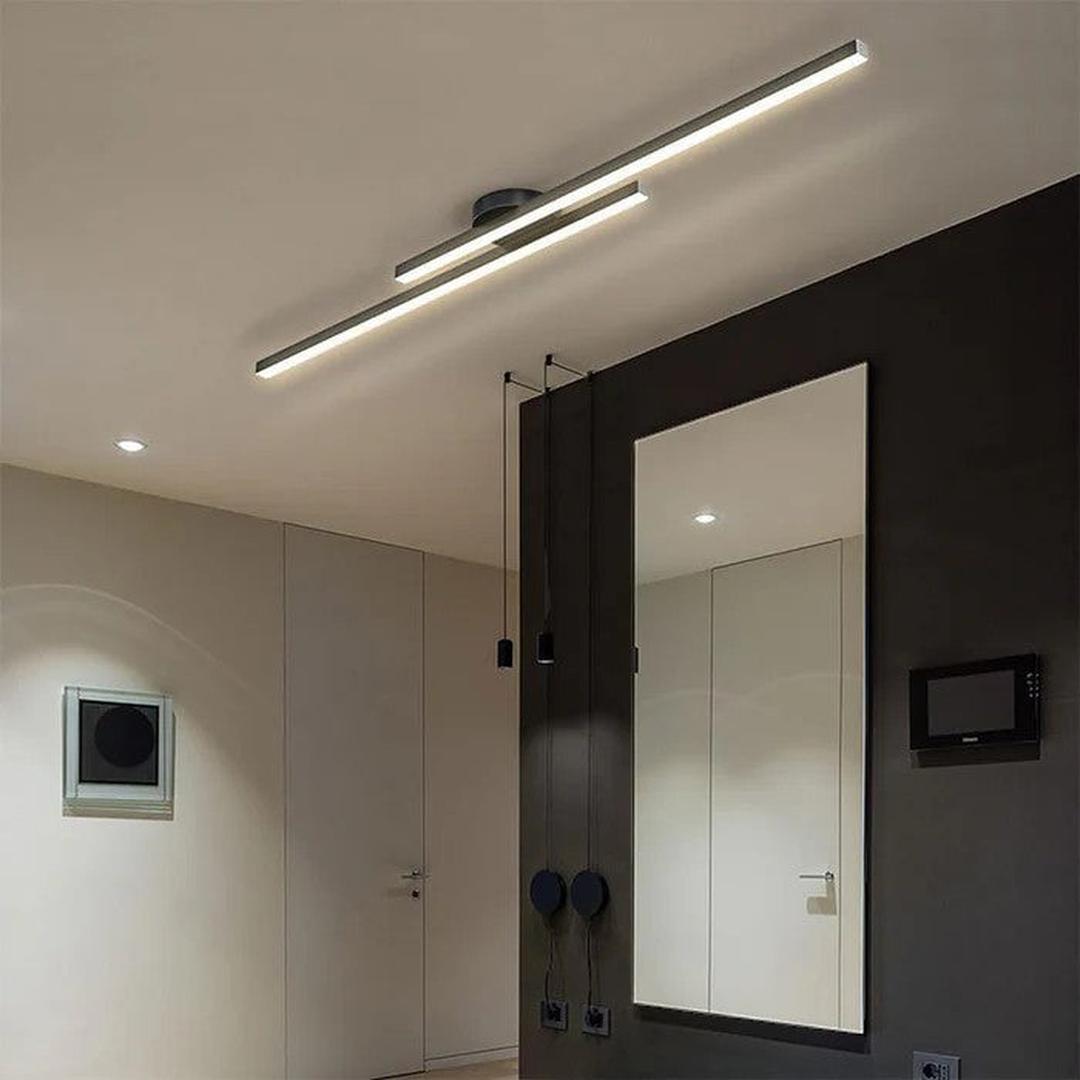 Nowoczesna Podłużna Lampa Sufitowa z Aluminium z Oświetleniem LED – widok produktu 12 | Nuvira Home