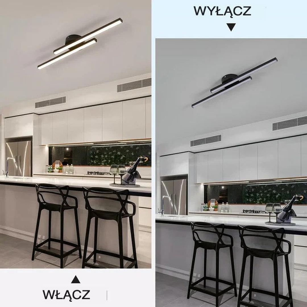 Nowoczesna Podłużna Lampa Sufitowa z Aluminium z Oświetleniem LED – widok produktu 13 | Nuvira Home