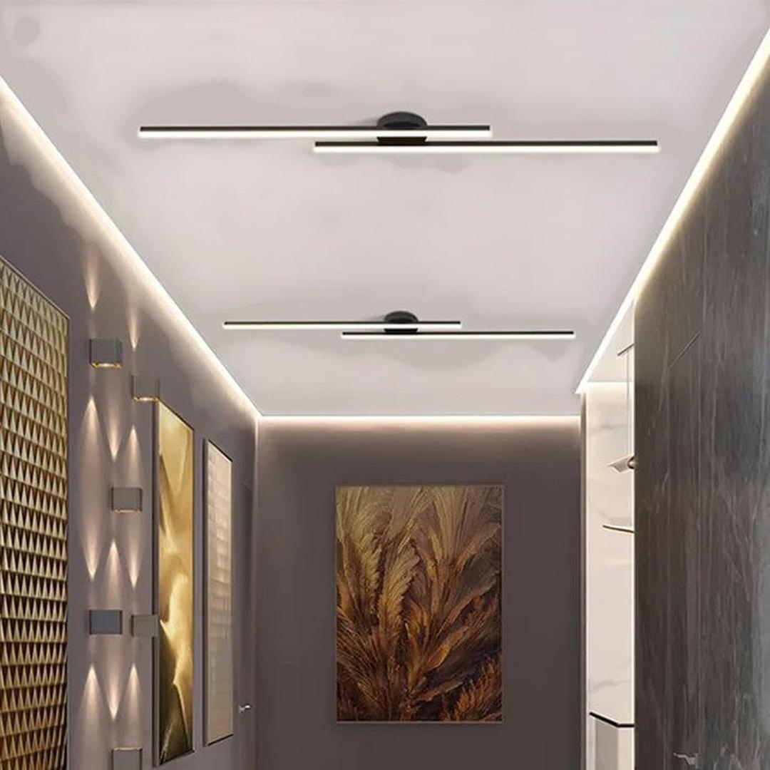 Nowoczesna Podłużna Lampa Sufitowa z Aluminium z Oświetleniem LED – widok produktu 18 | Nuvira Home