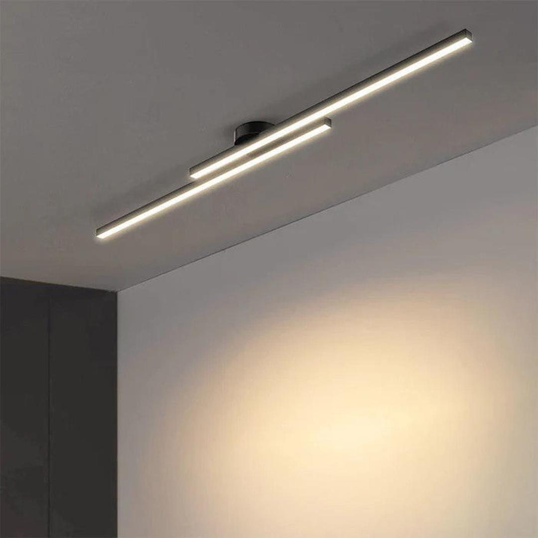 Nowoczesna Podłużna Lampa Sufitowa z Aluminium z Oświetleniem LED – widok produktu 29 | Nuvira Home