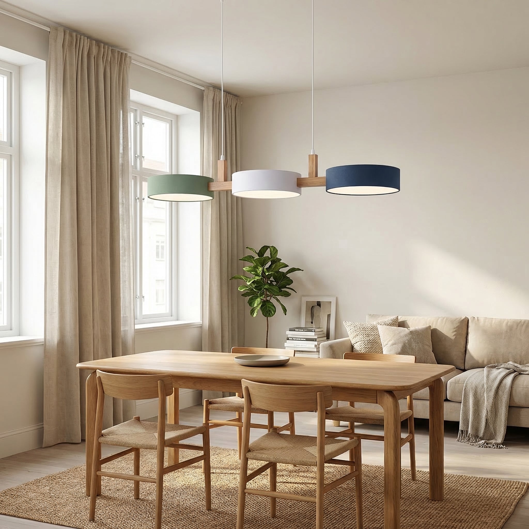 Nowoczesna Skandynawska Lampa Wisząca z Metalowymi Cylindrami i Wieloma Źródłami Światła – widok produktu 2 | Nuvira Home