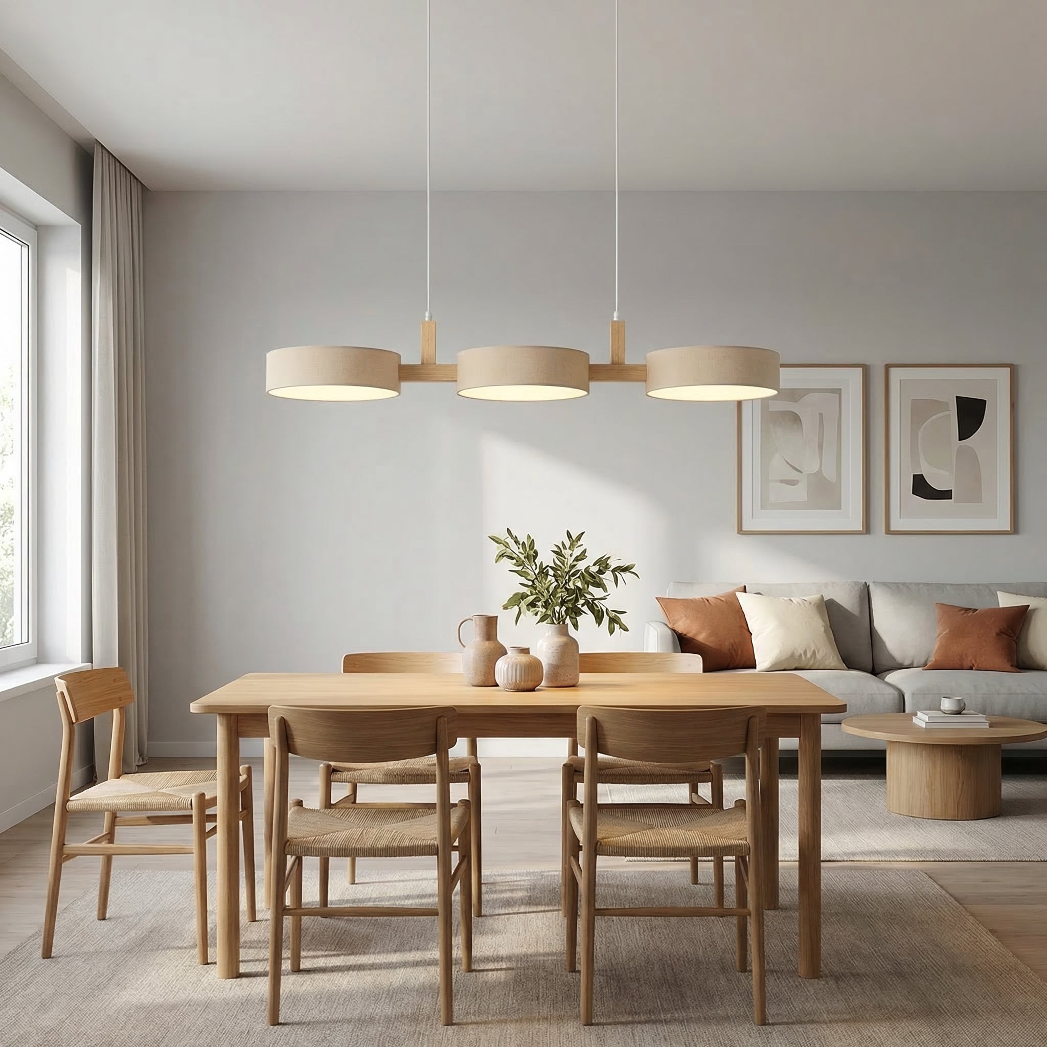 Nowoczesna Skandynawska Lampa Wisząca z Metalowymi Cylindrami i Wieloma Źródłami Światła – widok produktu 3 | Nuvira Home