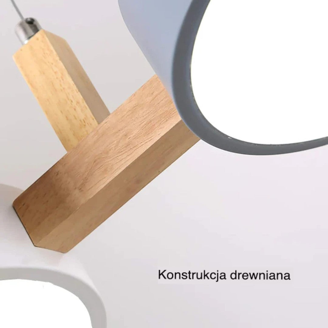Nowoczesna Skandynawska Lampa Wisząca z Metalowymi Cylindrami i Wieloma Źródłami Światła – widok produktu 7 | Nuvira Home