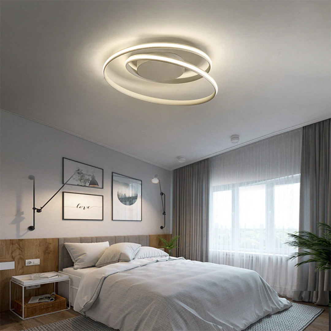 Nowoczesna sufitowa lampa pierścieniowa z żelaza – widok produktu 4 | Nuvira Home