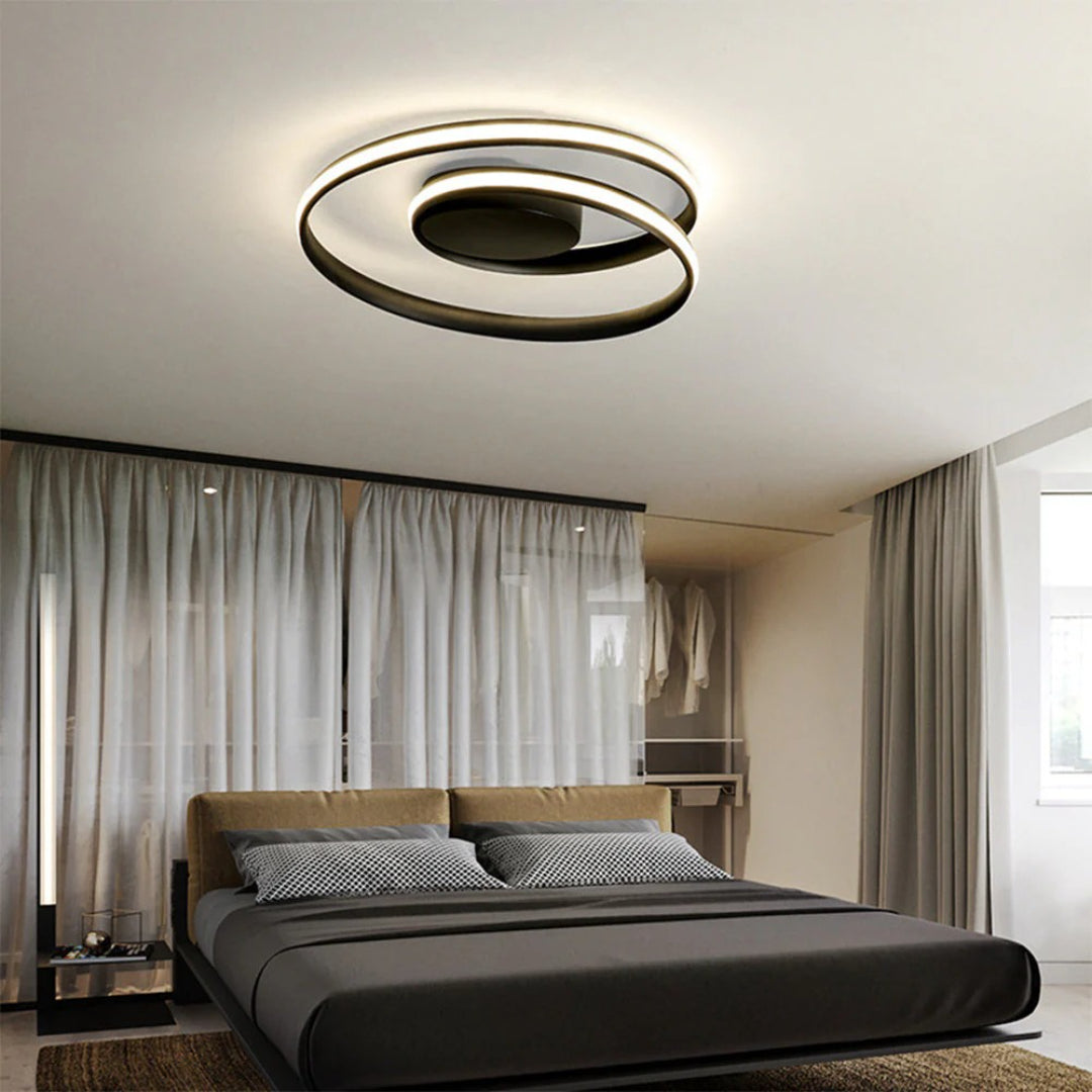 Nowoczesna sufitowa lampa pierścieniowa z żelaza – widok produktu 8 | Nuvira Home