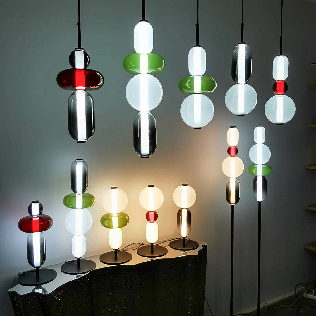 Nowoczesna szklana lampa podłogowa – widok produktu 10 | Nuvira Home