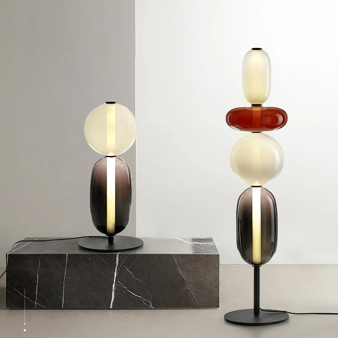 Nowoczesna szklana lampa podłogowa – widok produktu 13 | Nuvira Home