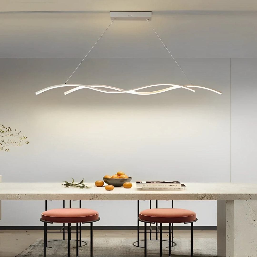Nowoczesny falisty żyrandol LED – widok produktu 6 | Nuvira Home
