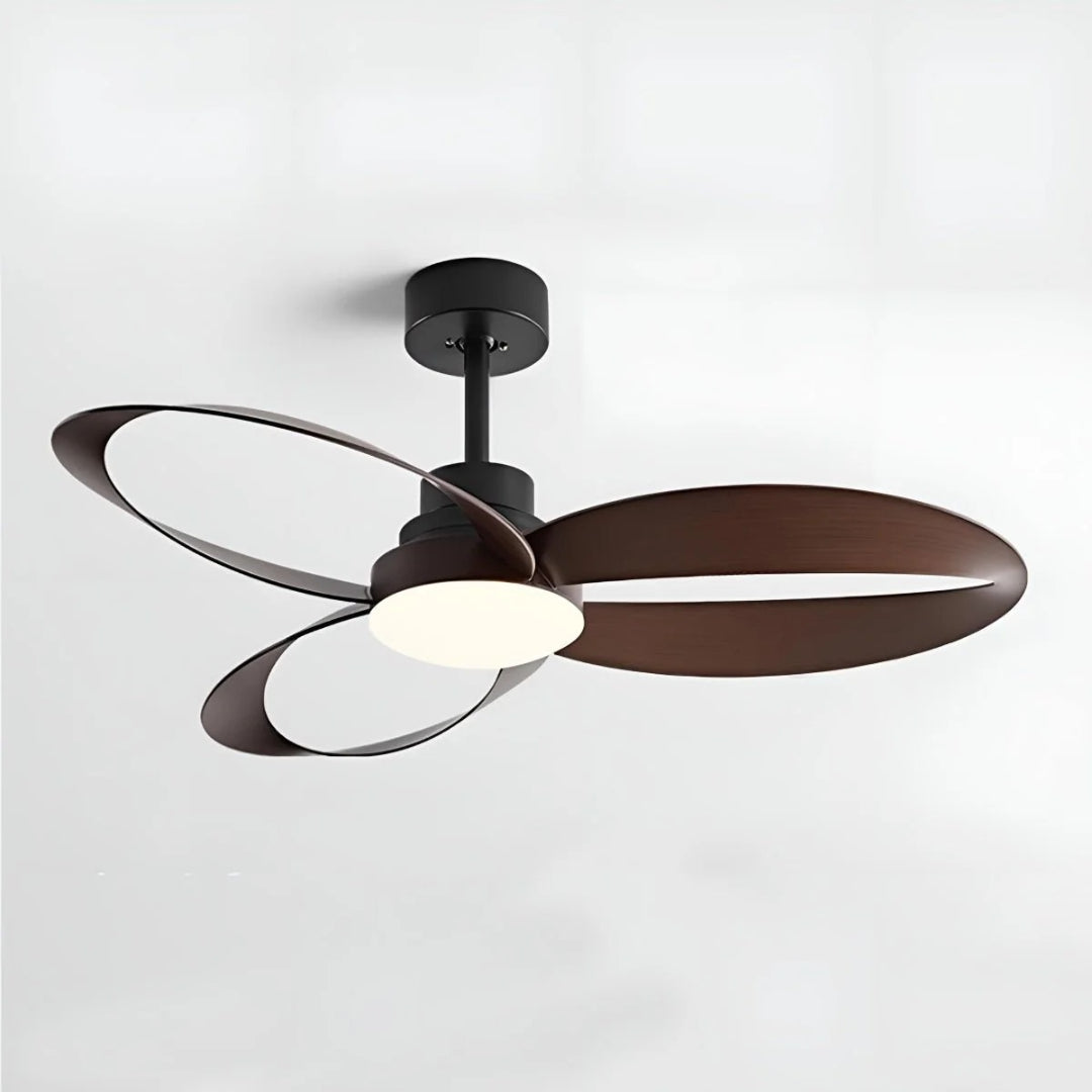 Nowoczesny geometryczny wentylator sufitowy LED – widok produktu 8 | Nuvira Home