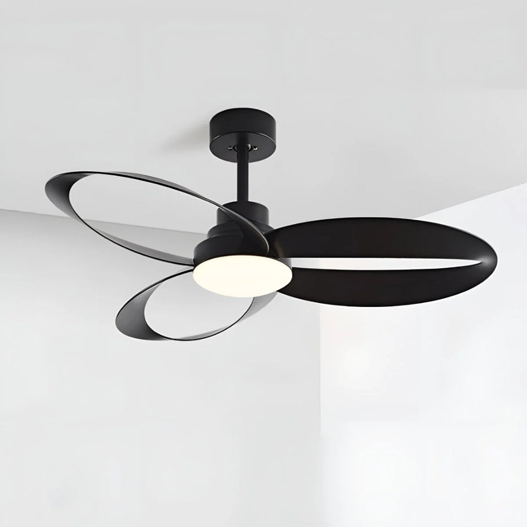 Nowoczesny geometryczny wentylator sufitowy LED – widok produktu 9 | Nuvira Home
