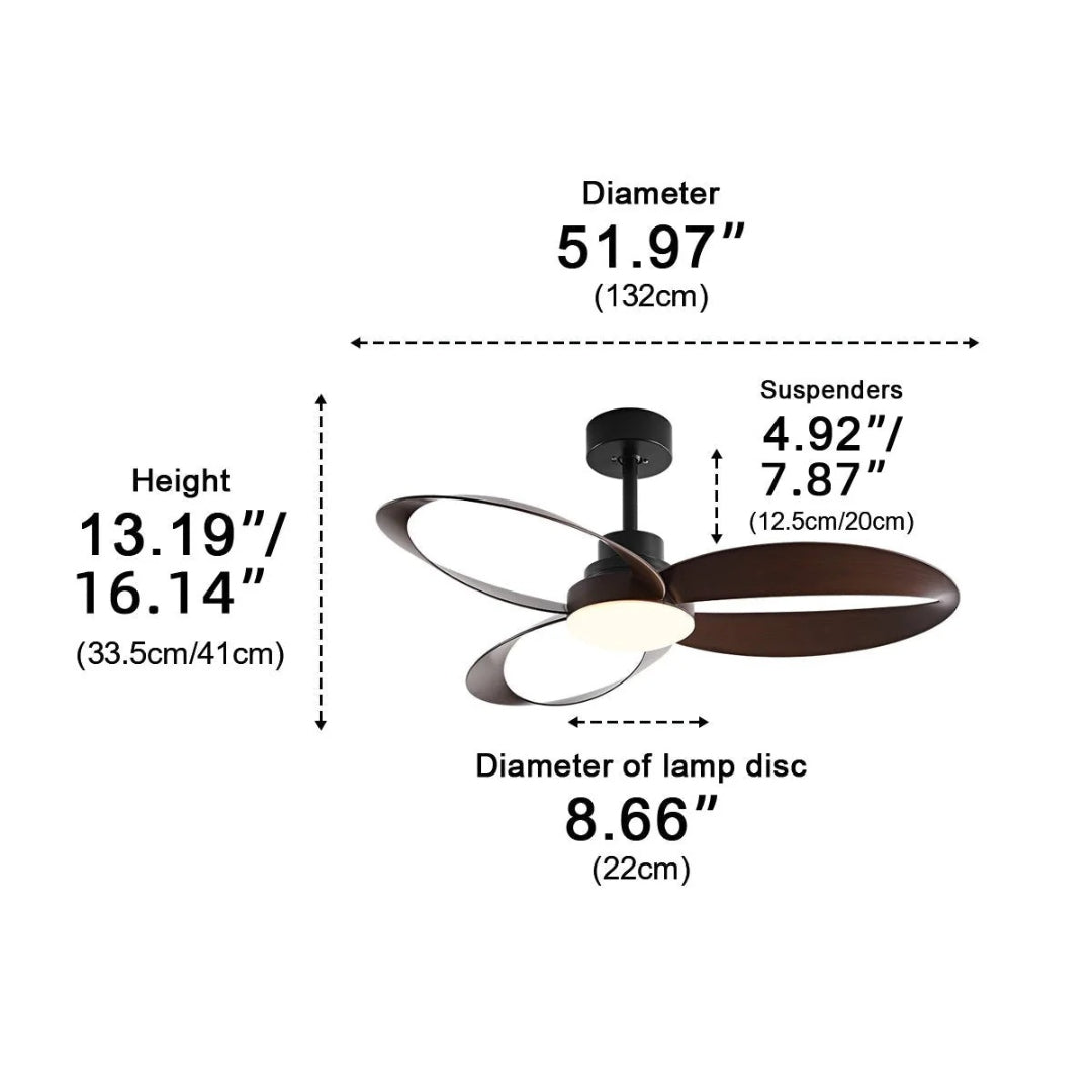 Nowoczesny geometryczny wentylator sufitowy LED – widok produktu 15 | Nuvira Home
