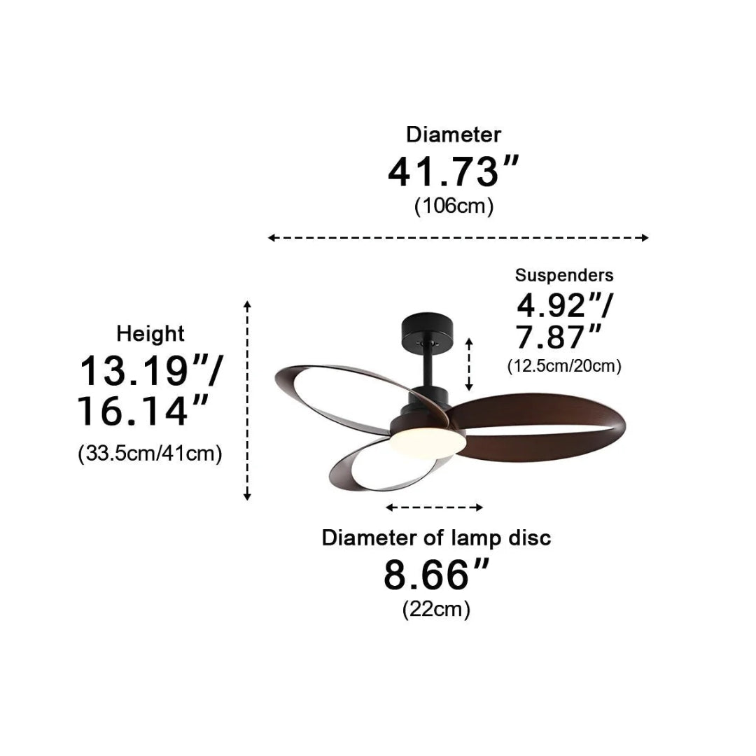 Nowoczesny geometryczny wentylator sufitowy LED – widok produktu 16 | Nuvira Home