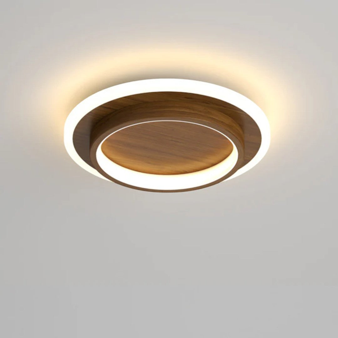 Okrągła Lampa Sufitowa LED do Przedpokoju z Metalu i Akrylu – widok produktu 2 | Nuvira Home