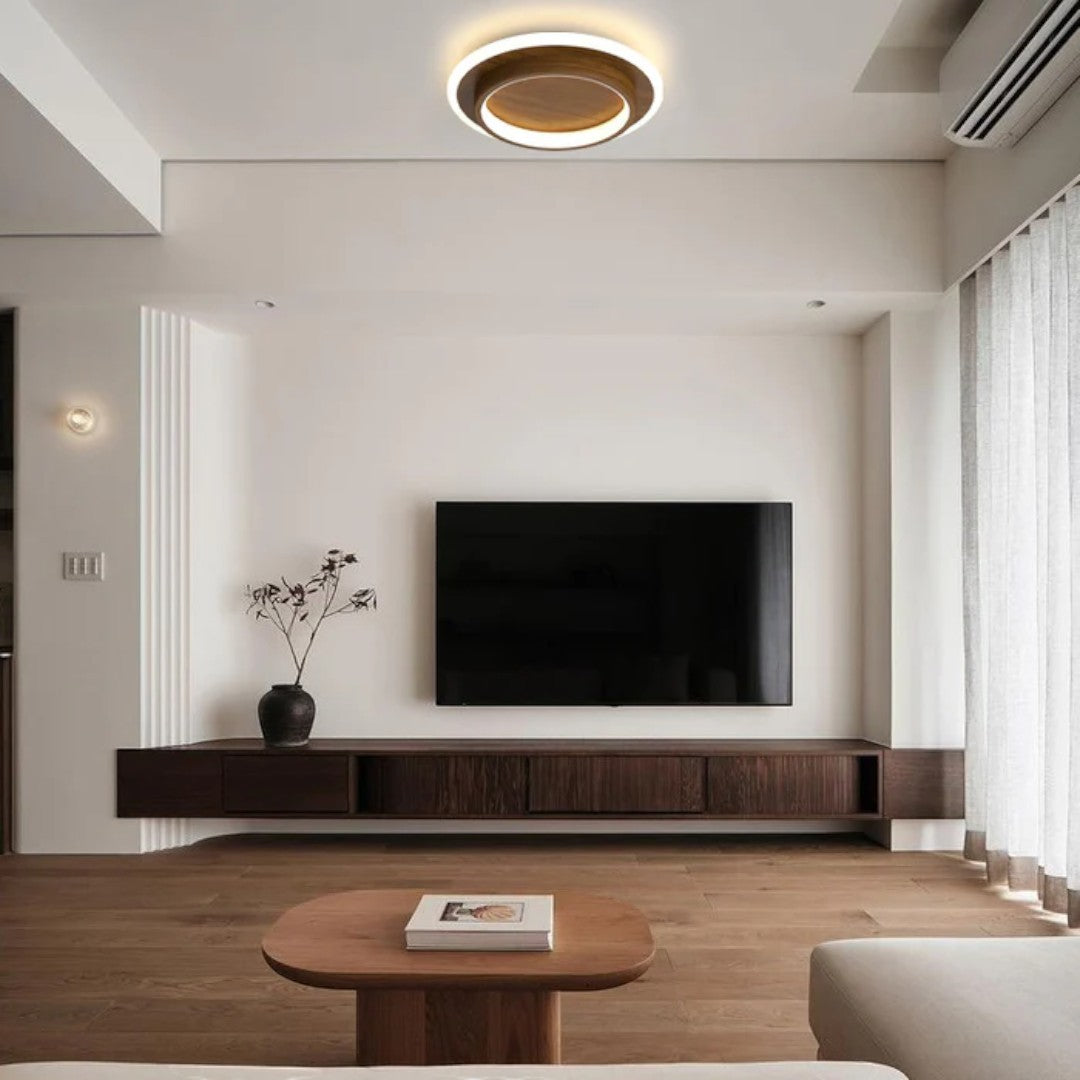 Okrągła Lampa Sufitowa LED do Przedpokoju z Metalu i Akrylu – widok produktu 30 | Nuvira Home