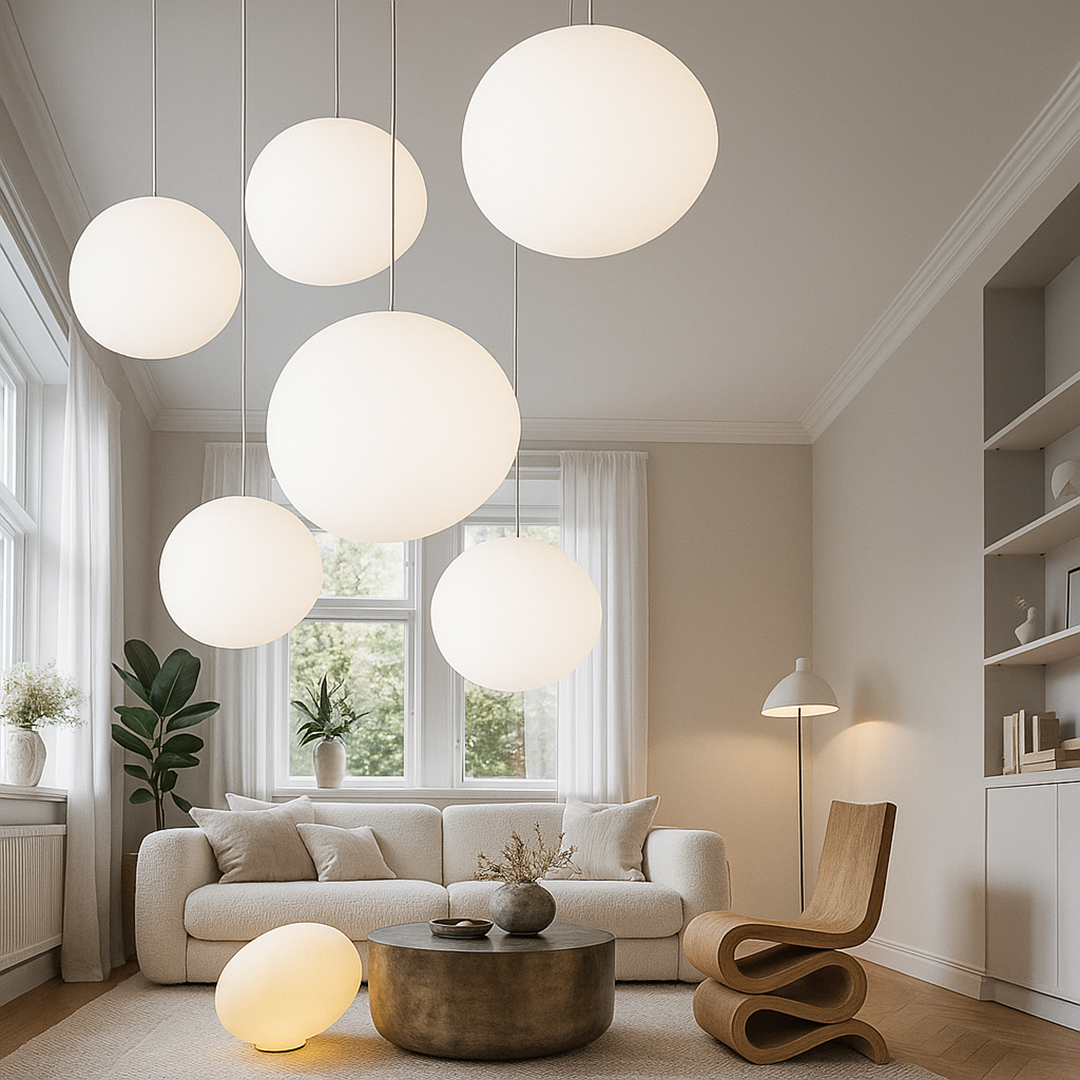 Okrągła Lampa Sufitowa Wisząca – Do Jadalni – widok produktu 2 | Nuvira Home