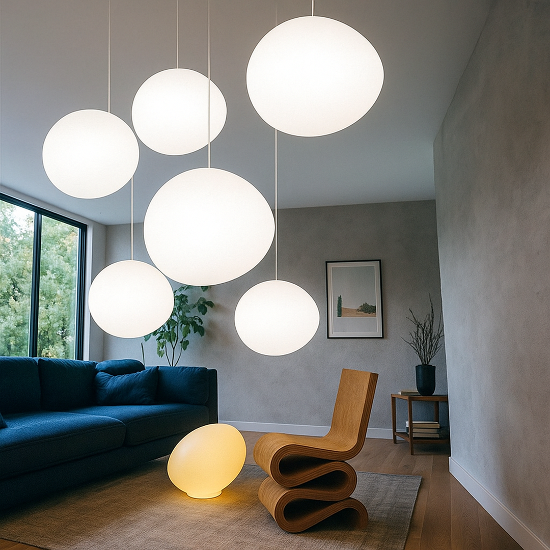 Okrągła Lampa Sufitowa Wisząca – Do Jadalni – widok produktu 3 | Nuvira Home