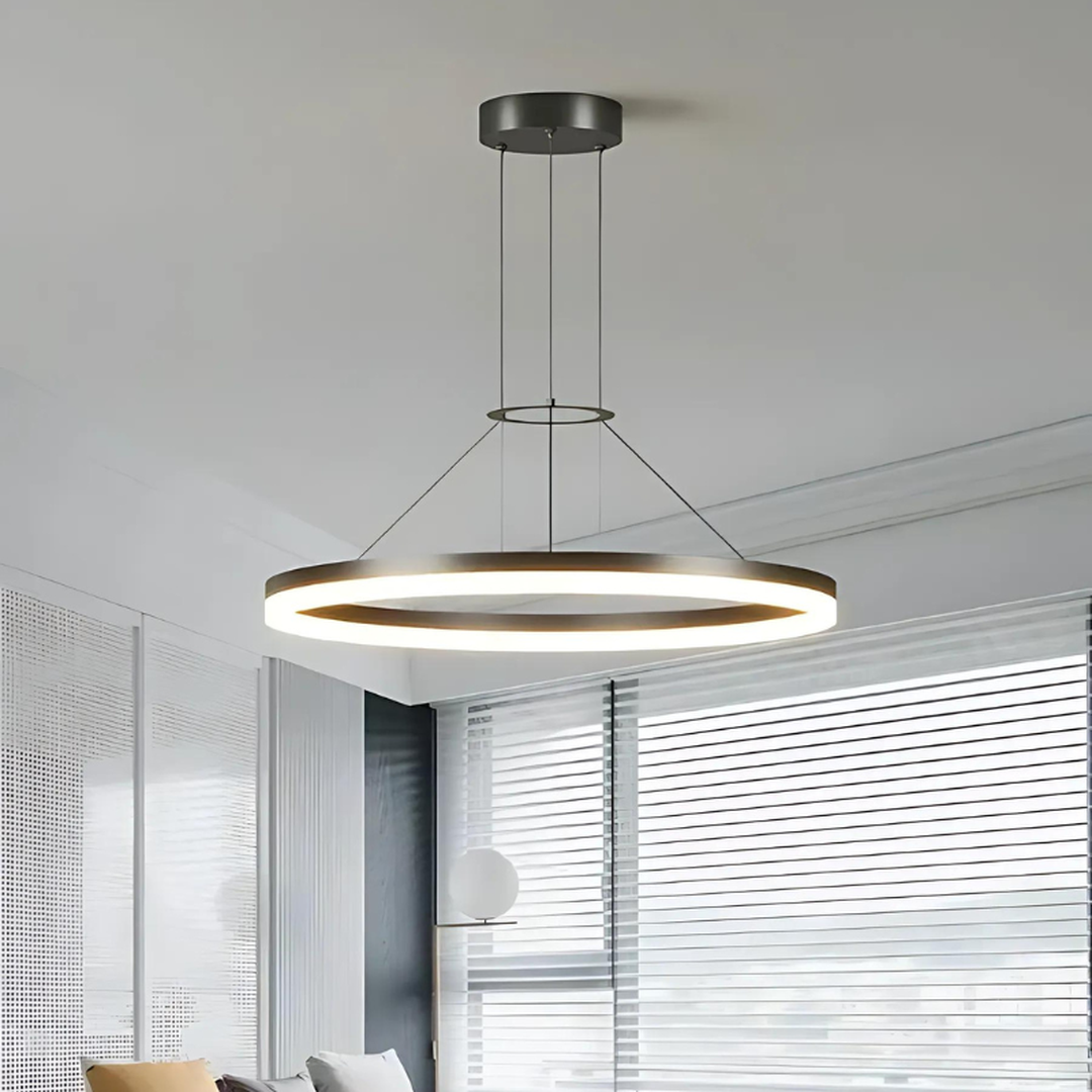 Okrągła Lampa Wisząca LED – Nowoczesne Oświetlenie Designerskie – widok produktu 2 | Nuvira Home
