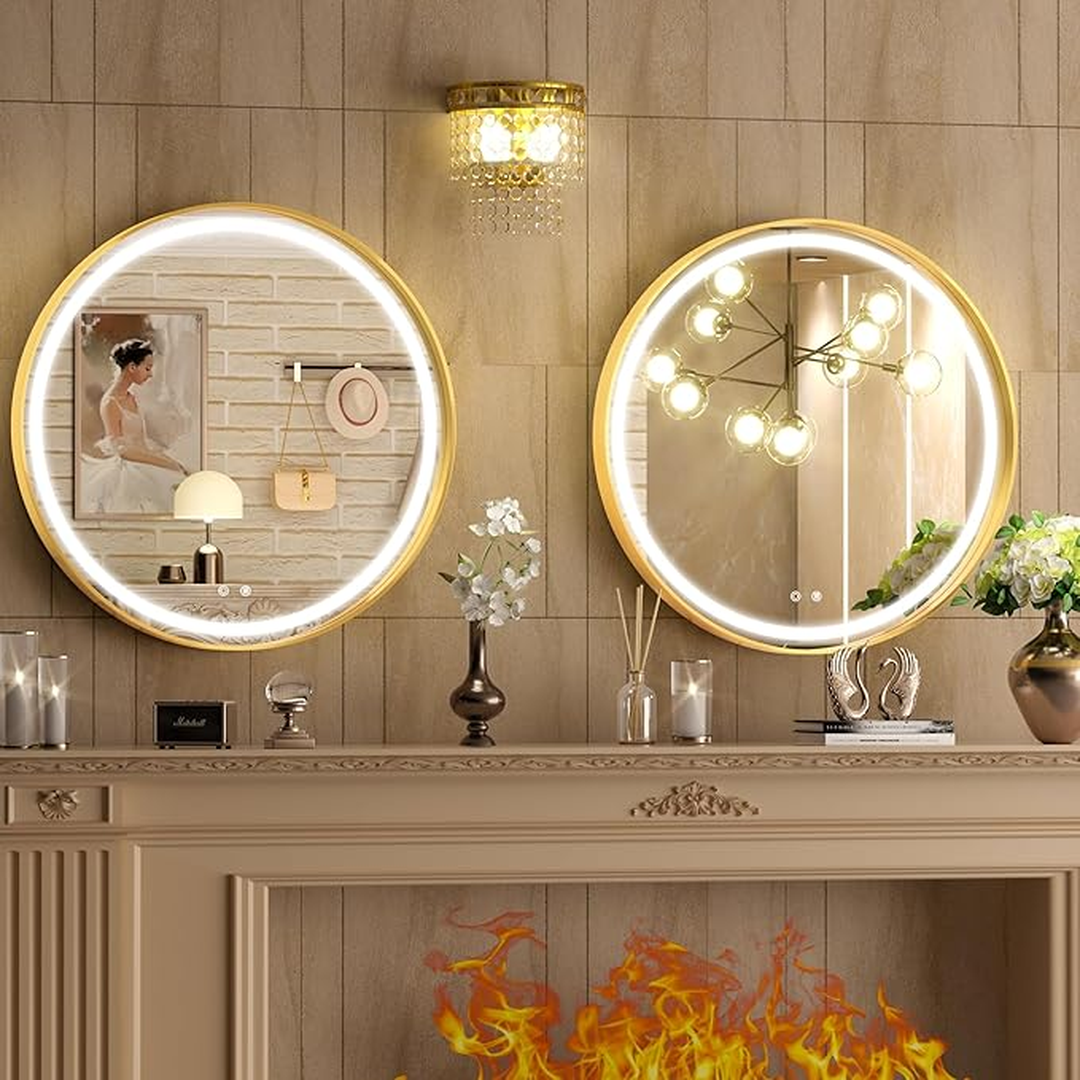 Okrągłe Lustro Łazienkowe LED Z Podświetleniem Tylnym – widok produktu 3 | Nuvira Home