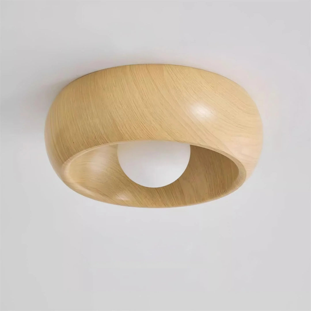 Organiczna drewniana lampa sufitowa – widok produktu 12 | Nuvira Home