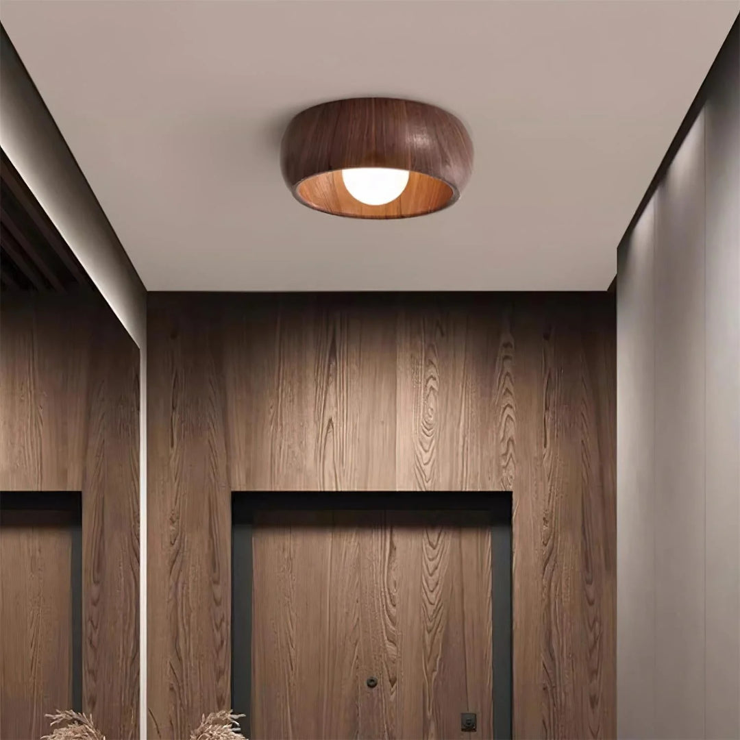 Organiczna drewniana lampa sufitowa – widok produktu 13 | Nuvira Home