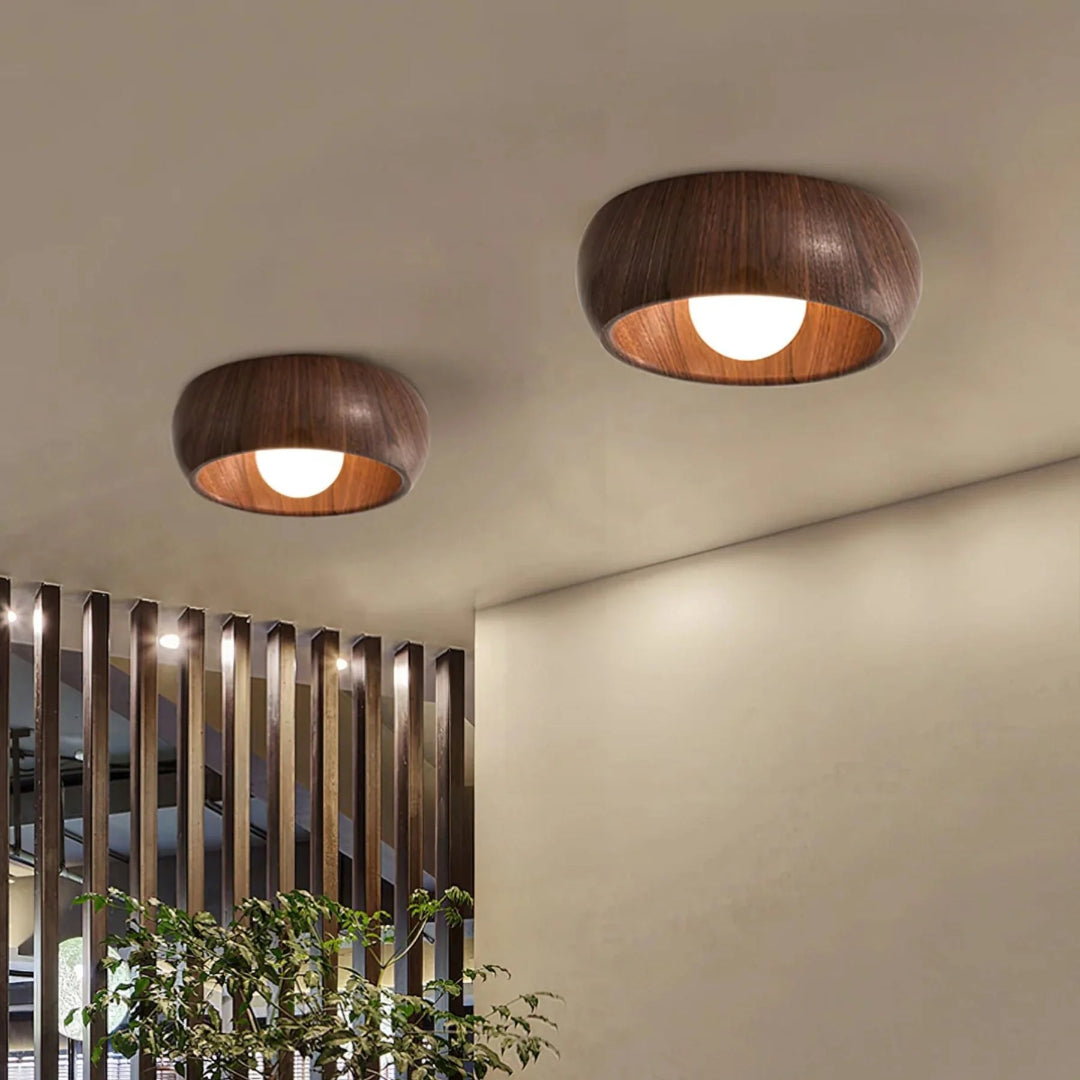 Organiczna drewniana lampa sufitowa – widok produktu 18 | Nuvira Home