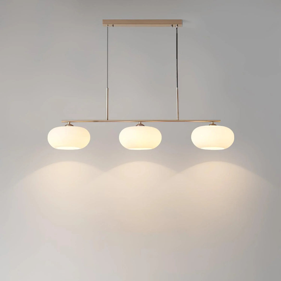 Owalna potrójna lampa wisząca ze szkła – widok produktu 14 | Nuvira Home