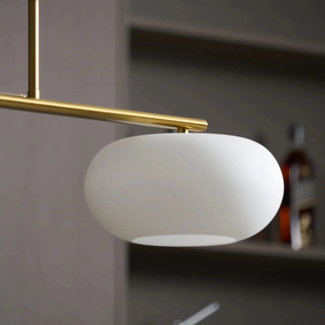 Owalna potrójna lampa wisząca ze szkła – widok produktu 18 | Nuvira Home