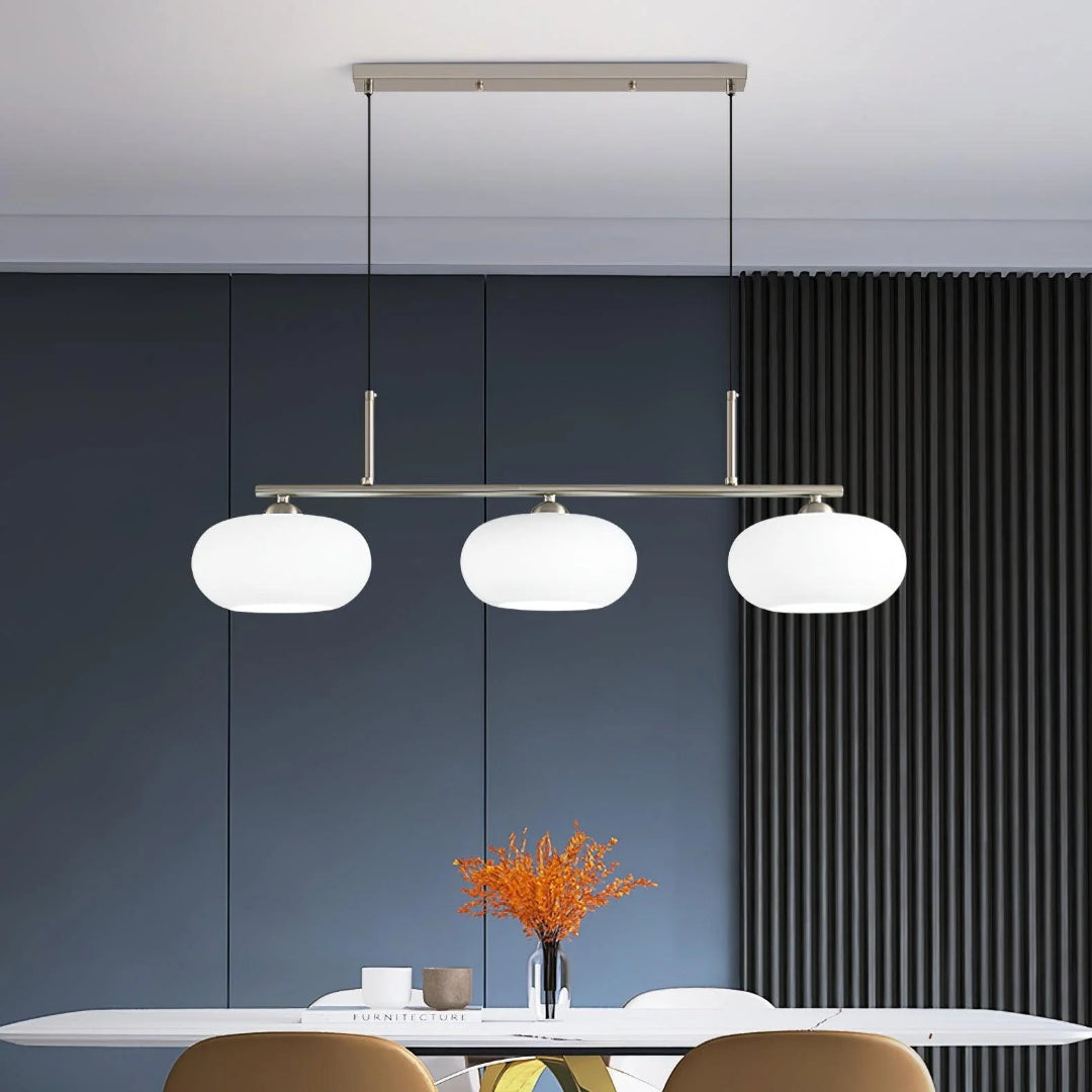 Owalna potrójna lampa wisząca ze szkła – widok produktu 28 | Nuvira Home