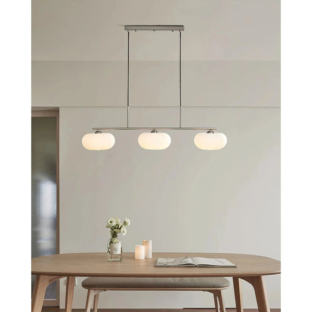 Owalna potrójna lampa wisząca ze szkła – widok produktu 41 | Nuvira Home