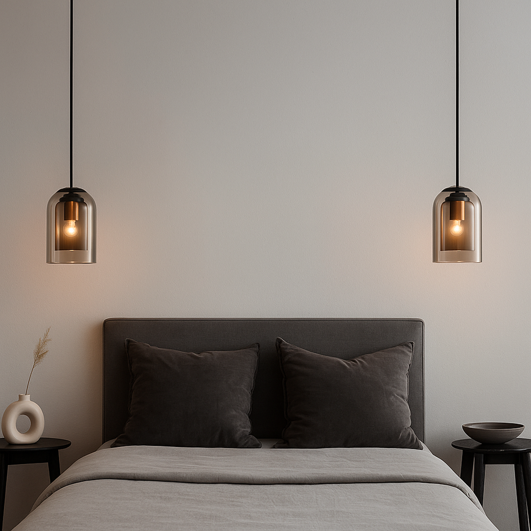 Podwójna Szklana Kopuła Lampa Wisząca – Luksus – widok produktu 1 | Nuvira Home
