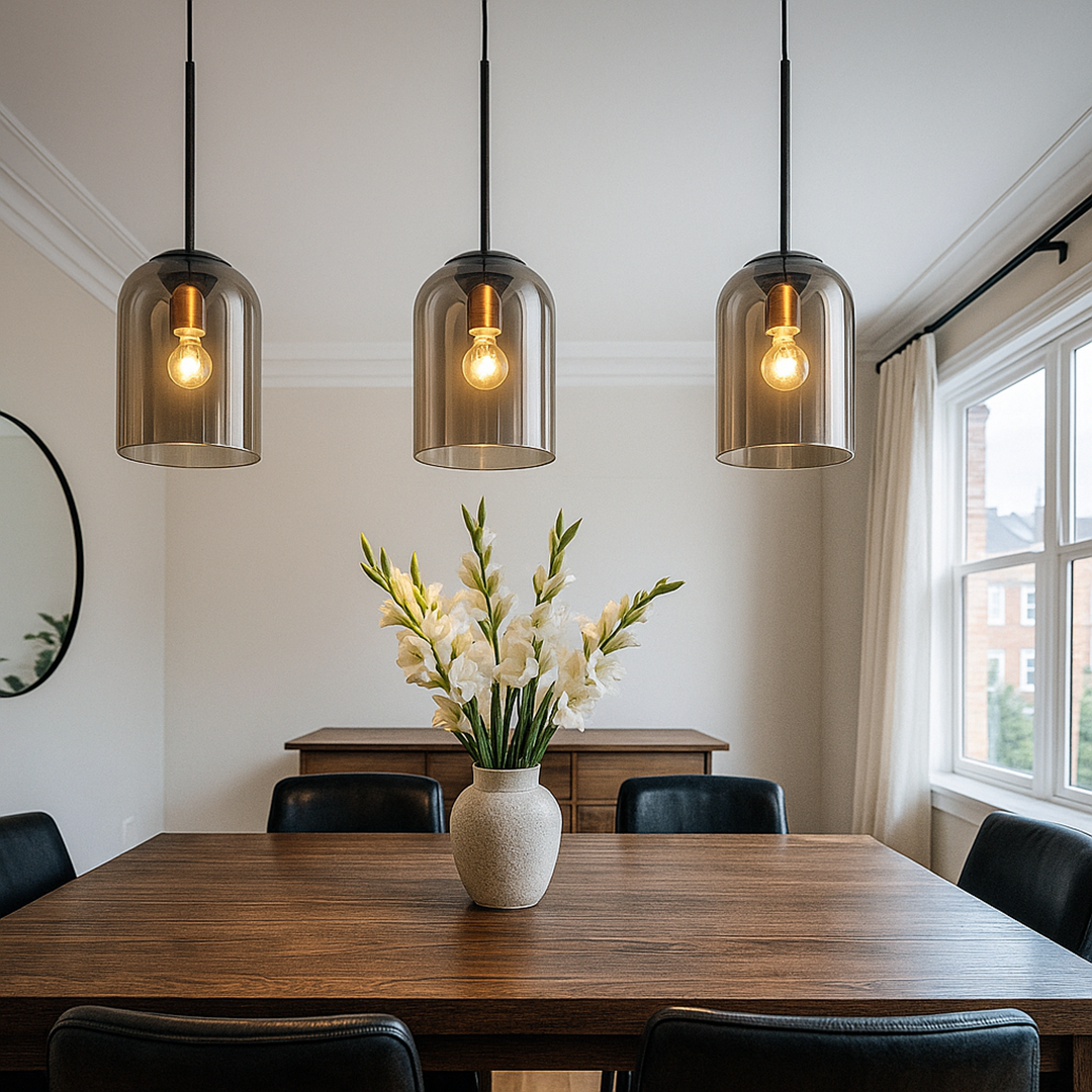 Podwójna Szklana Kopuła Lampa Wisząca – Luksus – widok produktu 2 | Nuvira Home