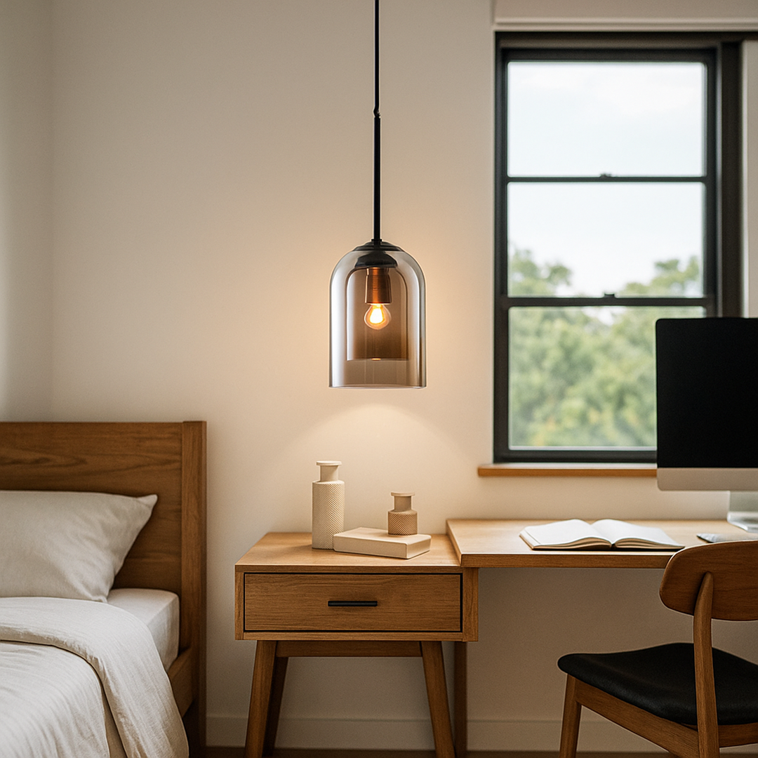 Podwójna Szklana Kopuła Lampa Wisząca – Luksus – widok produktu 4 | Nuvira Home