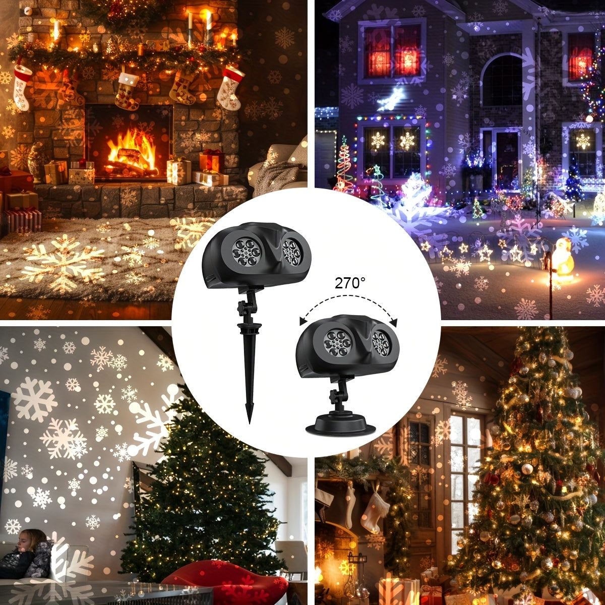Projektor Świąteczny Śnieżynki LED – widok produktu 8 | Nuvira Home