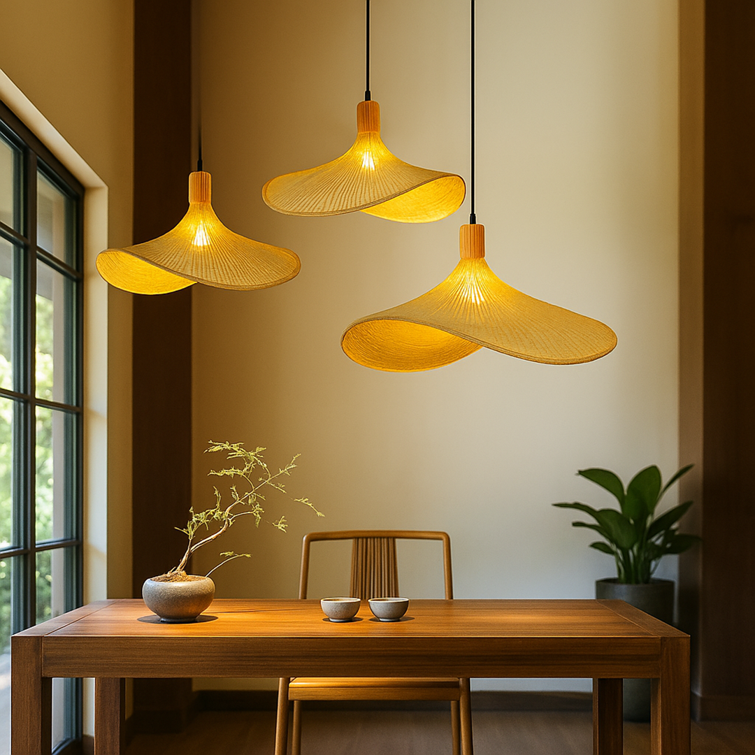 Rattanowa Lampa Sufitowa – Rustykalny Urok – widok produktu 2 | Nuvira Home