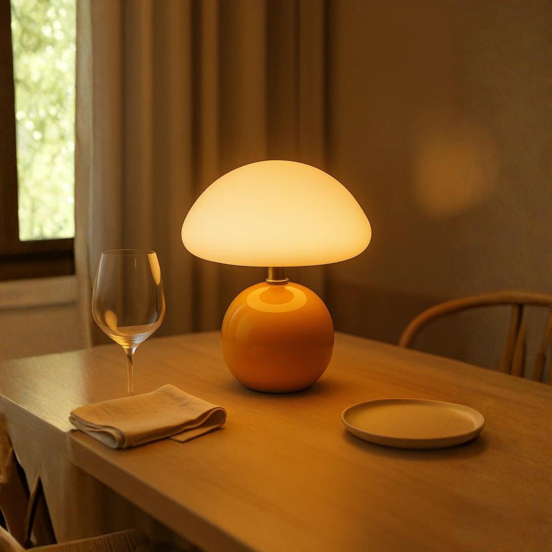 Retro Lampa Stołowa W Kształcie Grzyba – Artystyczny Urok – widok produktu 1 | Nuvira Home