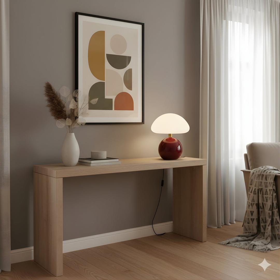 Retro Lampa Stołowa W Kształcie Grzyba – Artystyczny Urok – widok produktu 4 | Nuvira Home