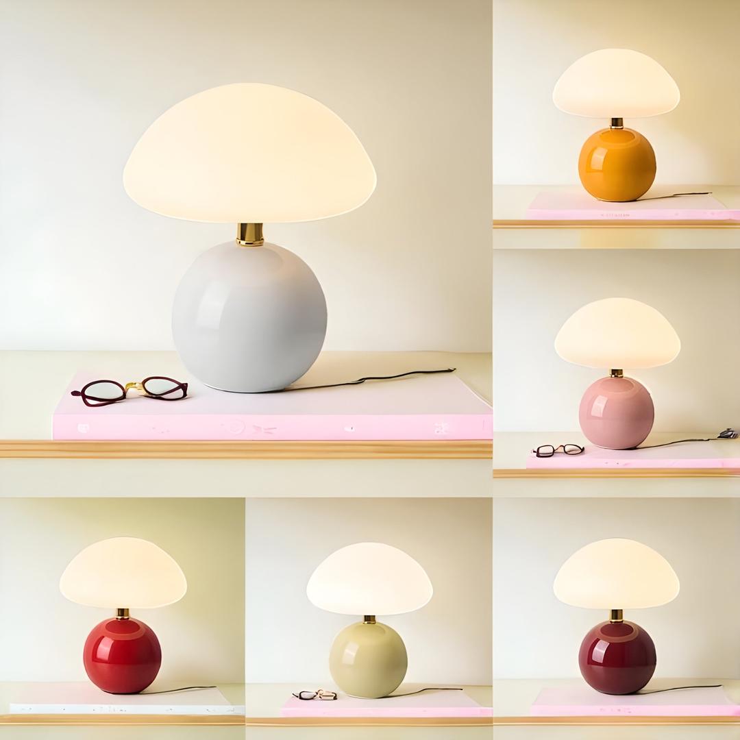 Retro Lampa Stołowa W Kształcie Grzyba – Artystyczny Urok – widok produktu 6 | Nuvira Home