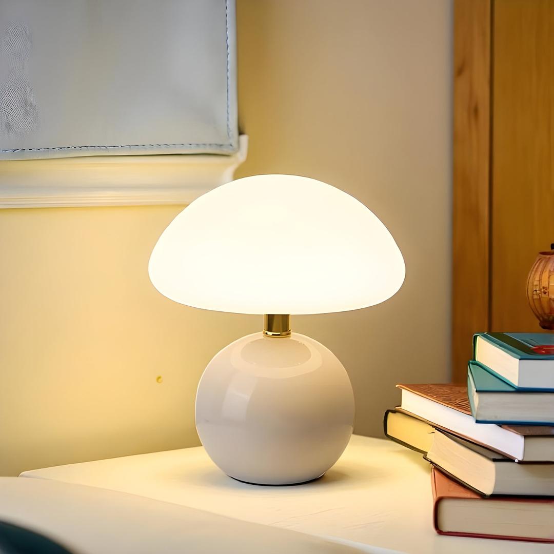 Retro Lampa Stołowa W Kształcie Grzyba – Artystyczny Urok – widok produktu 7 | Nuvira Home