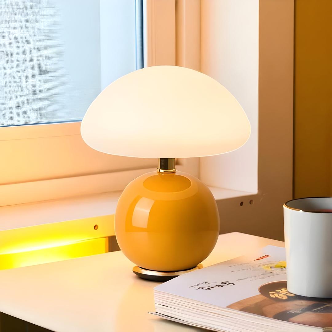 Retro Lampa Stołowa W Kształcie Grzyba – Artystyczny Urok – widok produktu 8 | Nuvira Home