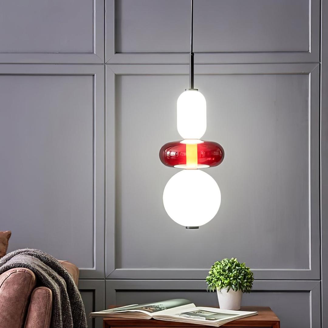 Rzeźbiarska Lampa Wisząca Ze Szkła Do Nowoczesnych Wnętrz – widok produktu 2 | Nuvira Home