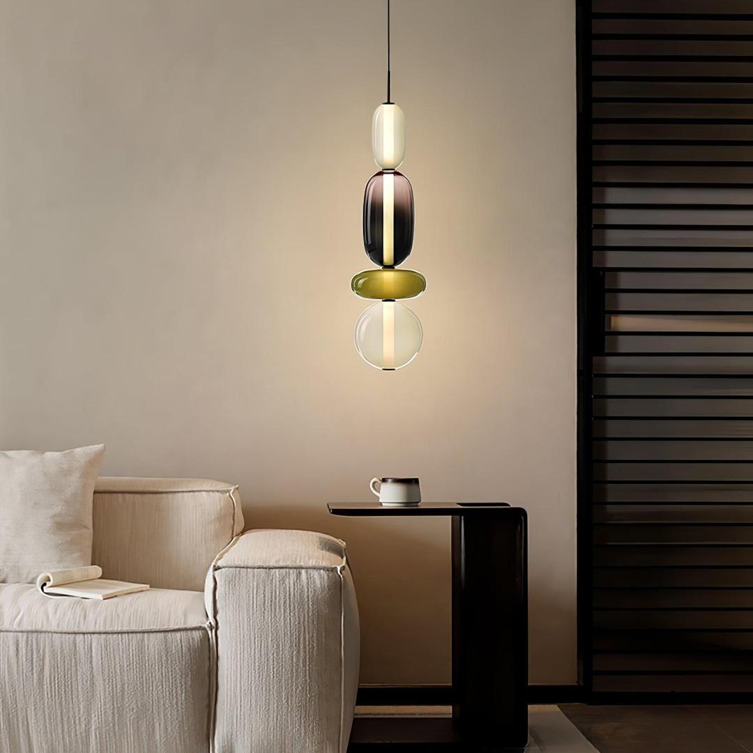 Rzeźbiarska Lampa Wisząca Ze Szkła Do Nowoczesnych Wnętrz – widok produktu 3 | Nuvira Home
