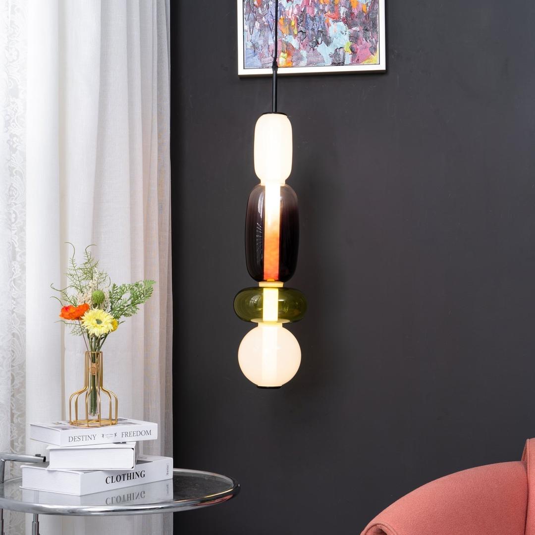 Rzeźbiarska Lampa Wisząca Ze Szkła Do Nowoczesnych Wnętrz – widok produktu 4 | Nuvira Home