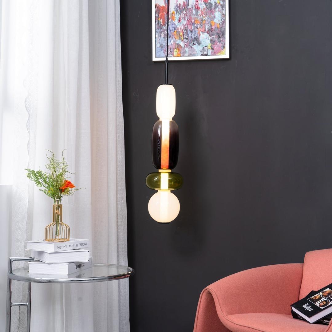 Rzeźbiarska Lampa Wisząca Ze Szkła Do Nowoczesnych Wnętrz – widok produktu 14 | Nuvira Home