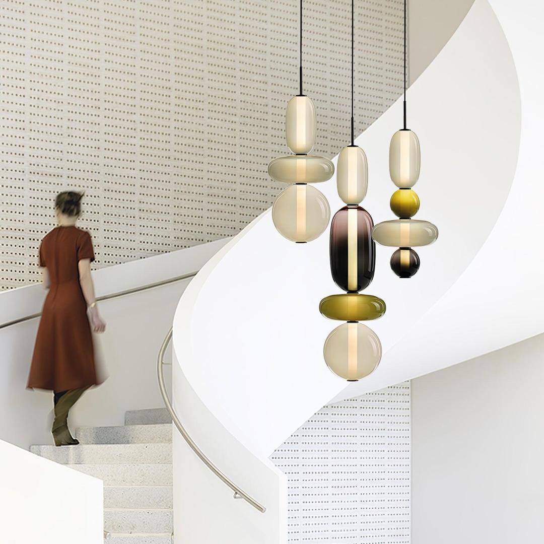 Rzeźbiarska Lampa Wisząca Ze Szkła Do Nowoczesnych Wnętrz – widok produktu 16 | Nuvira Home