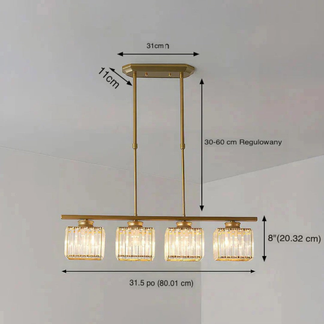 Skandynawska Designerska Lampa Wisząca z Wieloma Źródłami Światła i Długim Szklanym Kloszem – widok produktu 3 | Nuvira Home